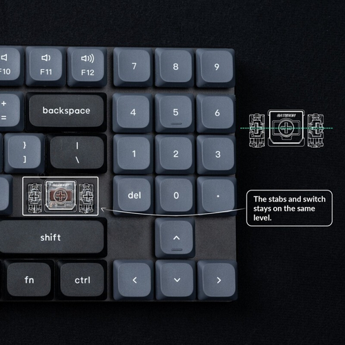 Беспроводная механическая клавиатура QMK Keychron K13 Pro, 90 клавиш, Hot-Swap, Gateron low profile Blue Switch (K13P-H2)