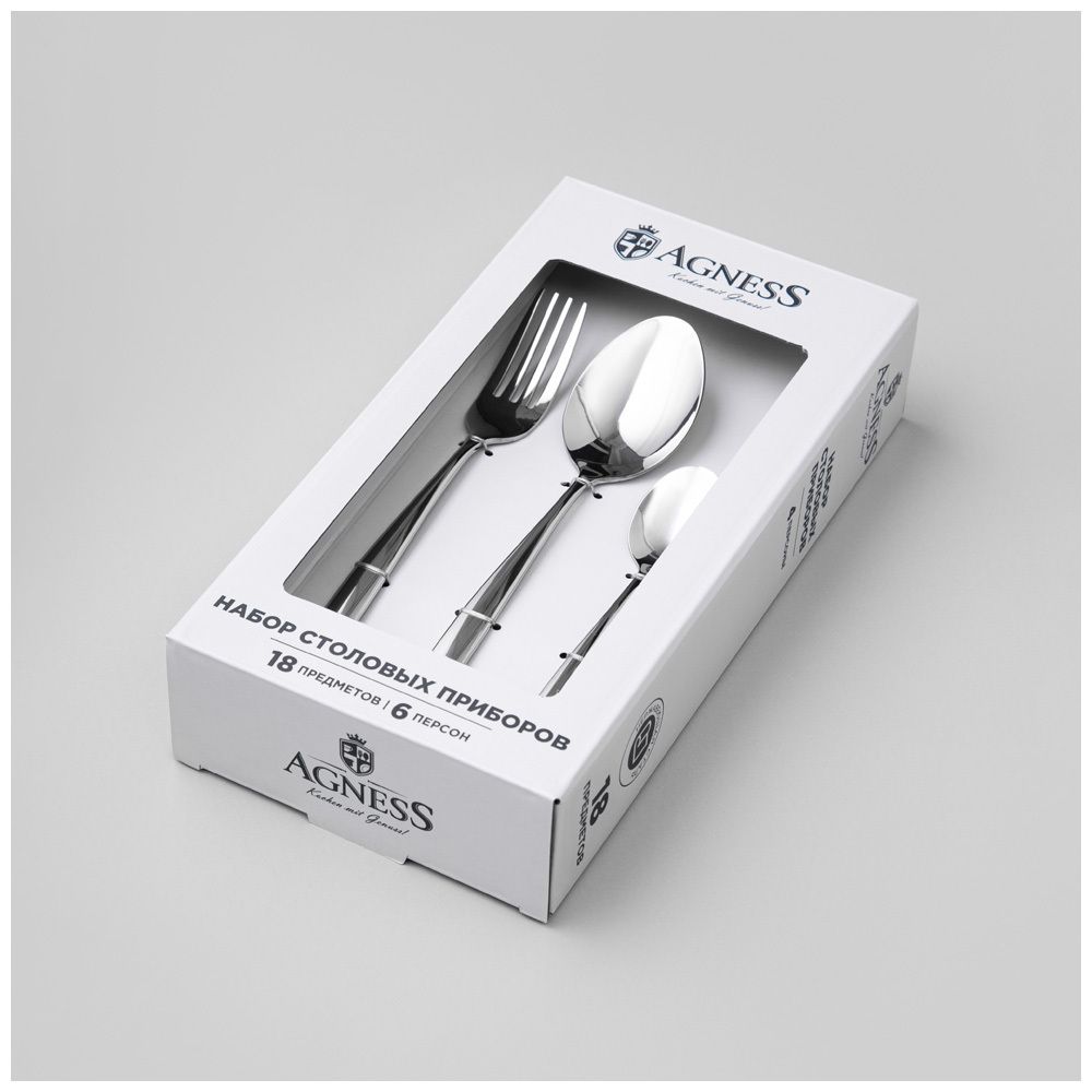 НАБОР СТОЛОВЫХ ПРИБОРОВ FIORE AGNESS 18 ПР., СТАЛЬ 18/0
