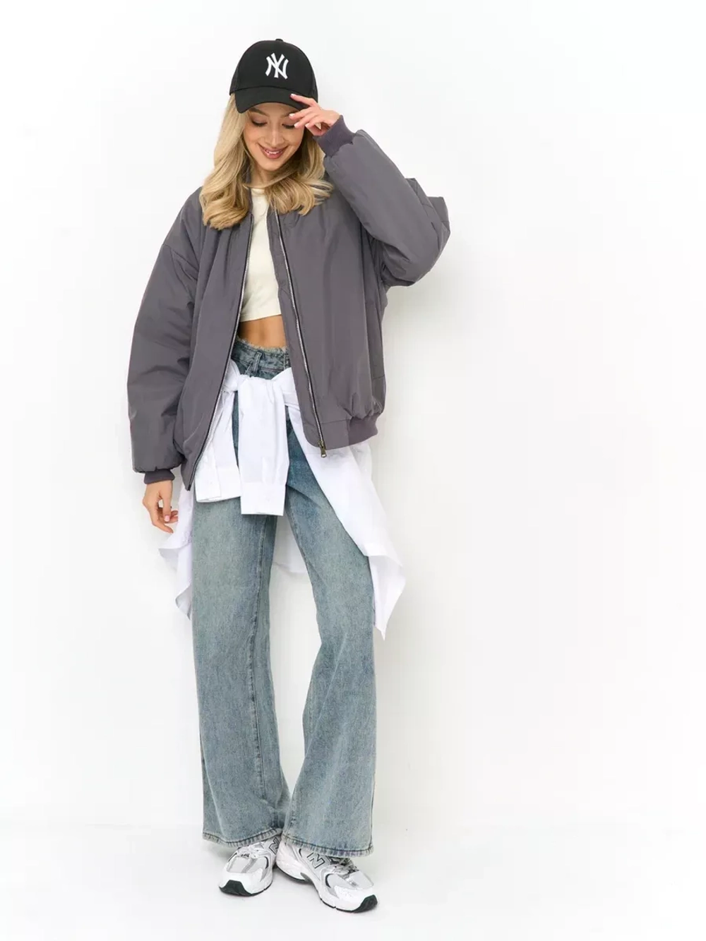 Бомбер оверсайз утепленный