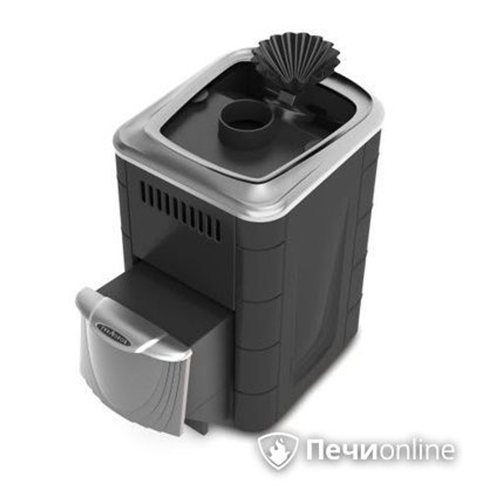 Печь для бани TMF Гейзер Мини 2016 Carbon закрытая каменка нержавеющая дверь антрацит