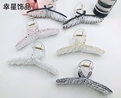 Заколка - краб для волос на блистере «TOSKANA», шесть цветов в ассортименте, 11см