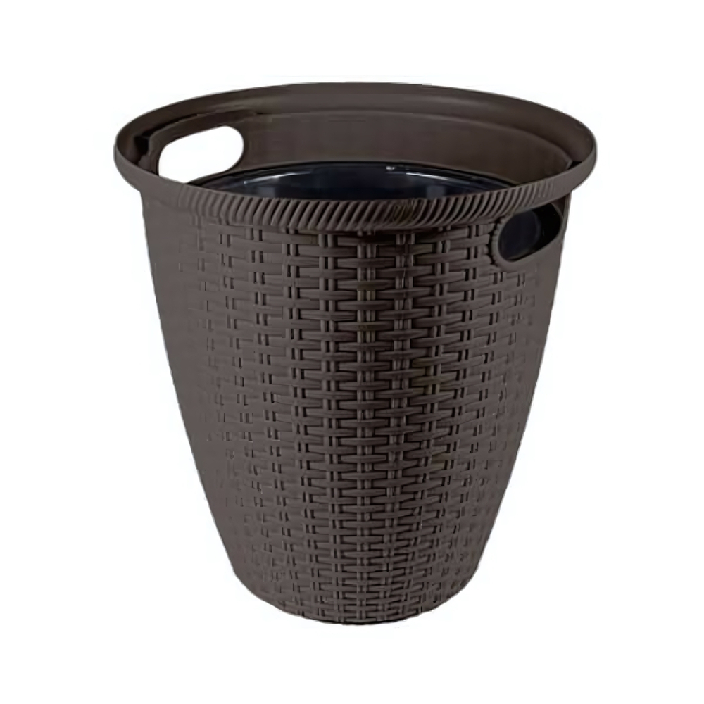 Кашпо напольное Ротанг D 380/30 л с внутренним горшком 16 л Горький шоколад