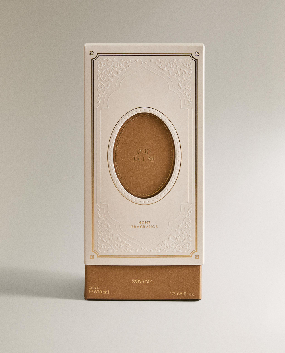 Zara Home Аромадиффузор Oud clat 670 мл, тростниковые палочки микадо, аромат восточный древесный, Коричневый