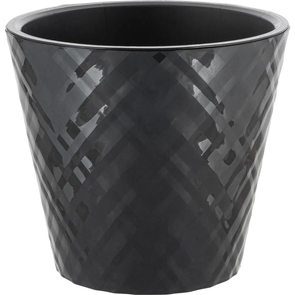 Горшок для цветов InGreen Manhattan D230мм, 5 л c дренажной вставкой, оникс