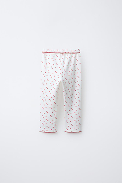 ZARA ПИЖАМА С ПРИНТОМ «СЕРДЦА», ЭКРЮ