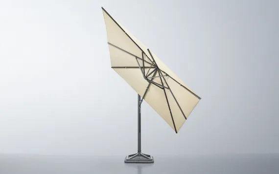 Зонт профессиональный Levia 3х3 м, тик, тортора. База и светильник в комплекте