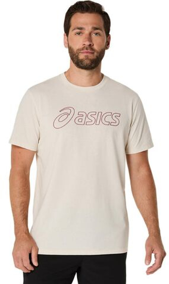 Мужская теннисная футболка Asics Logo Short Sleeve - Бежевый