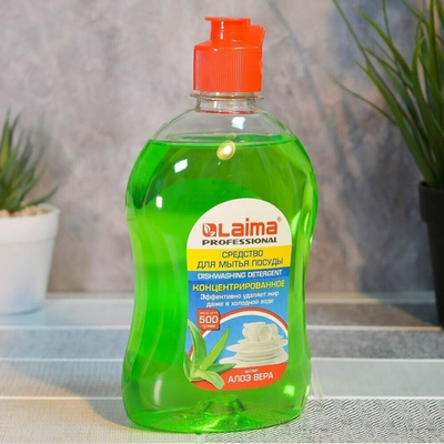 Средство для мытья посуды 500мл концентрат "Алоэ Вера" Laima Professional