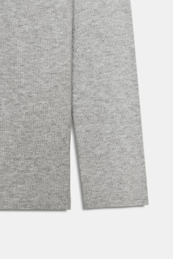 ZARA СВИТЕР С ОТКРЫТЫМИ ПЛЕЧАМИ, СЕРЫЙ МЕЛАНЖ