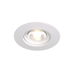 DK3028-WH Встраиваемый светильник, IP 20, 10 Вт, GU5.3, LED, белый, пластик