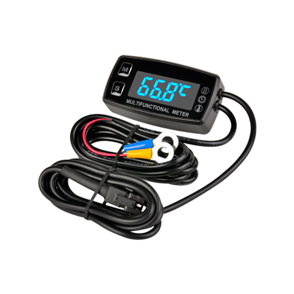 Тахометр цифровой LED + термометр под свечу RL-HM035LT