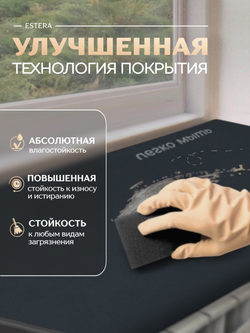 Подоконник пластиковый Эстера антрацит