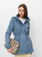 Ветровка с капюшоном удлиненная