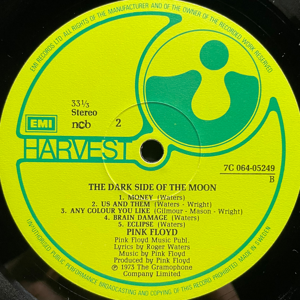 Pink Floyd ‎– The Dark Side Of The Moon (Швеция)