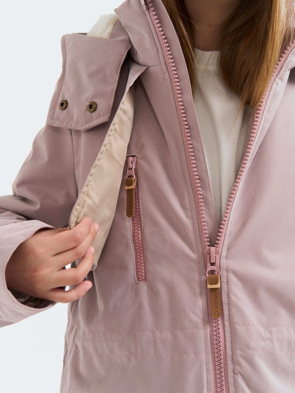 Парка демисезонная на меху "Пудра" 7+