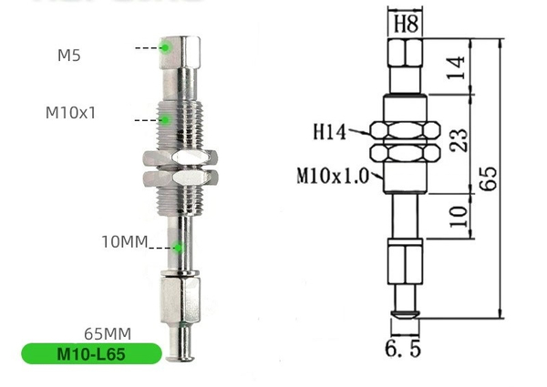 Zpt2-j10-b5-a10 can rotate l65 (small head)