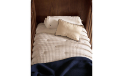 Zara Home покрывало детское из хлопка, зелёный, в полоску
