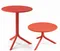 Регулируемый пластиковый стол Spritz Ø60 см, коралловый