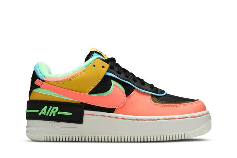 Кроссовки Nike Air Force 1 Low Shadow Se "Olive Flak" (Женская размерная сетка)