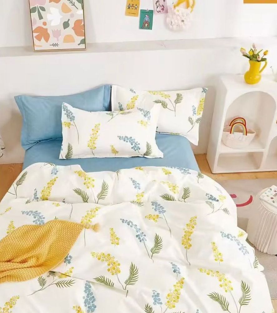 ZEPHYR HOME Двуспалка Фланель белый лепестки