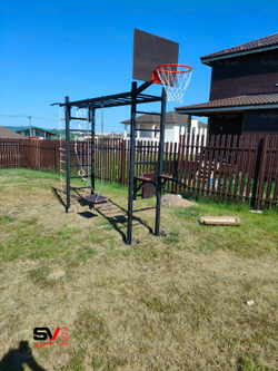 Монтаж уличной шведской стенки Sv Sport Рукоход (4 вертикальных столба)