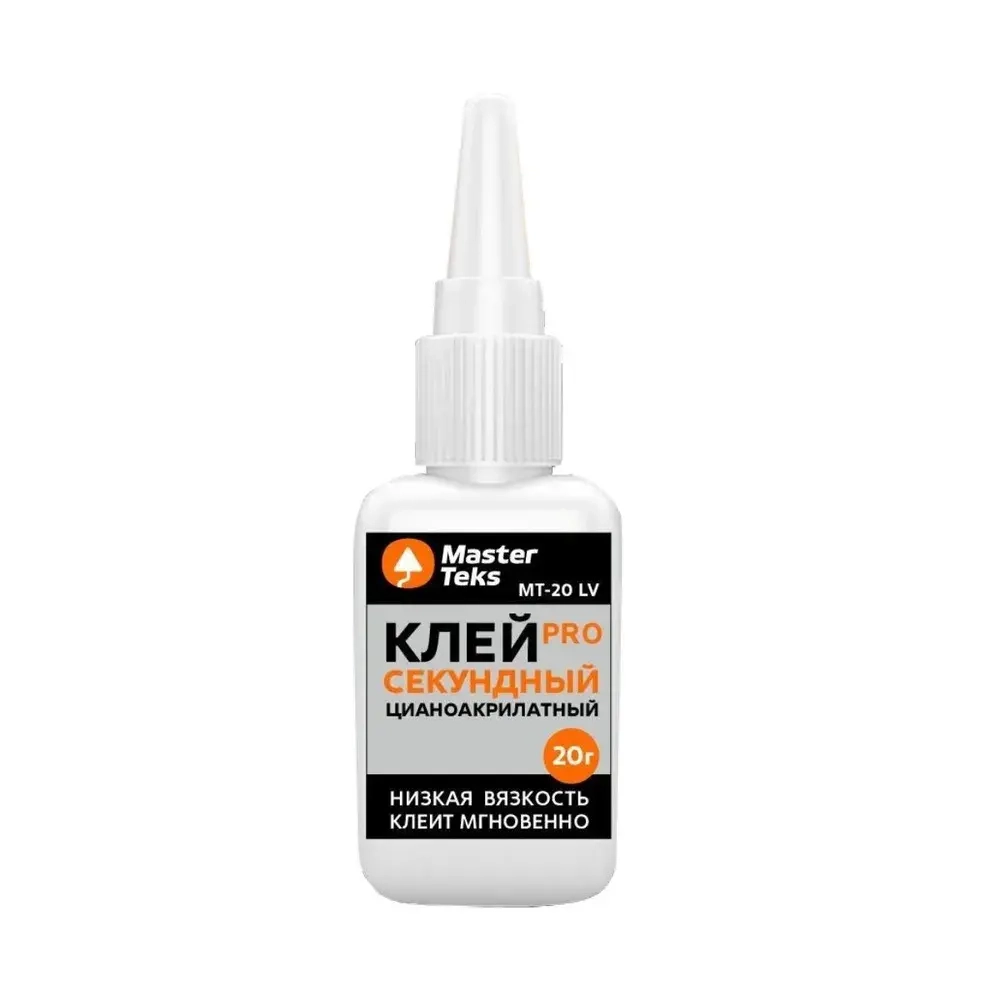 Супер клей секундный универсальный цианоакрилатный MasterTeks, 20 г