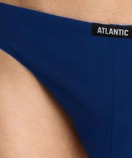 Мужские трусы (3шт) слипы мини Atlantic 3MP-119, темно-голубые + графит + лайм