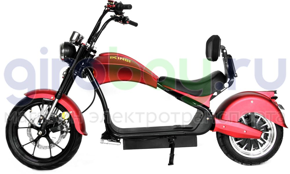 Электроскутер IKINGI HARLEY CHOPPER 4000W (60V/30Ah) - Красный фото №6