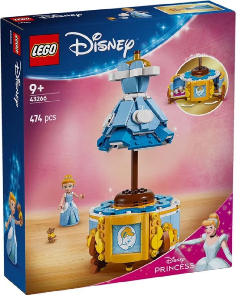 LEGO Disney 43266 — платье Золушки, коллекционный набор для игры и декора
