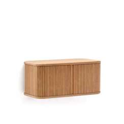 Шкафчик для ванной Mailen из ясеневого шпона в натуральной отделке, 90 x 45