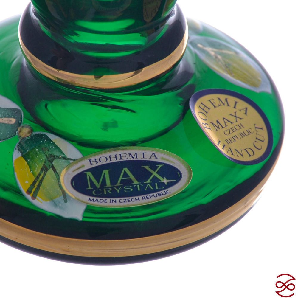 Конфетница Зеленая Bohemia Star Crystal 13 см