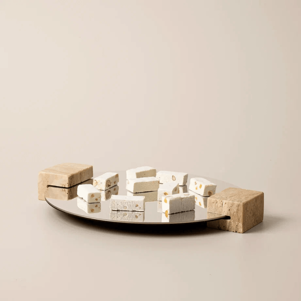 Поднос зеркальный Травертин