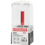Фреза пазовая прямая FELISATTI 8х25мм хвостовик 8мм   30017