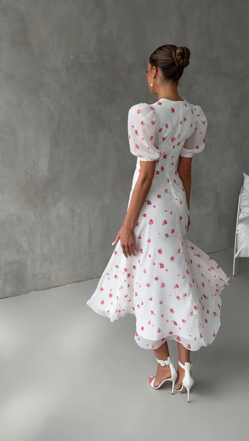 Платье Sabrina flower red