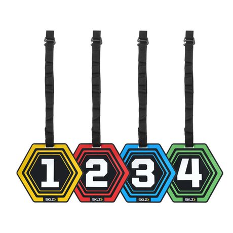 Спортивная мишень SKLZ цветные, с нумерацией, 4 шт. SKLZ Reactive Agility Targets Fes