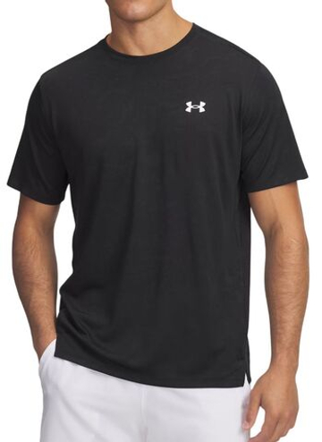Мужская теннисная футболка Under Armour Tech Vent Jacquard Short Sleeve - black/white