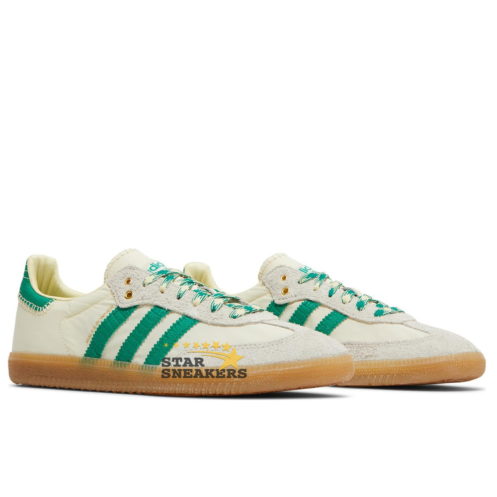 ADIDAS SAMBA x Wales Bonner "Cream White Bold Green"