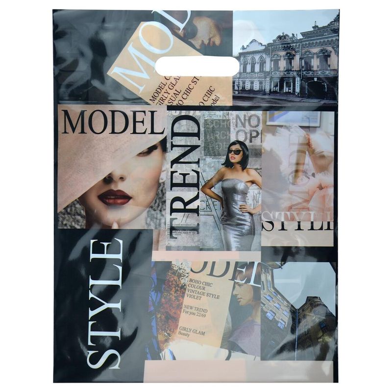 Пакет прорубная ручка Россия 31*40 см 60 мкм ПВД Акцент  1 шт/уп 500 шт/кор