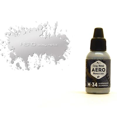 P-M34 Краска Pacific88 Алюминий (Aluminium) укрывистый, 18мл