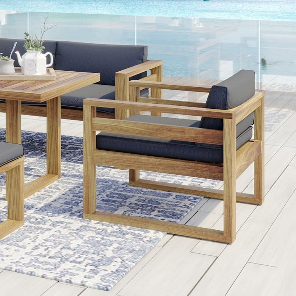 Комплект деревянной мебели Tagliamento Booka, натуральный, темно-серый