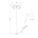 Напольный светодиодный светильник с регулировкой цветовой температуры Ragno 90194 черный