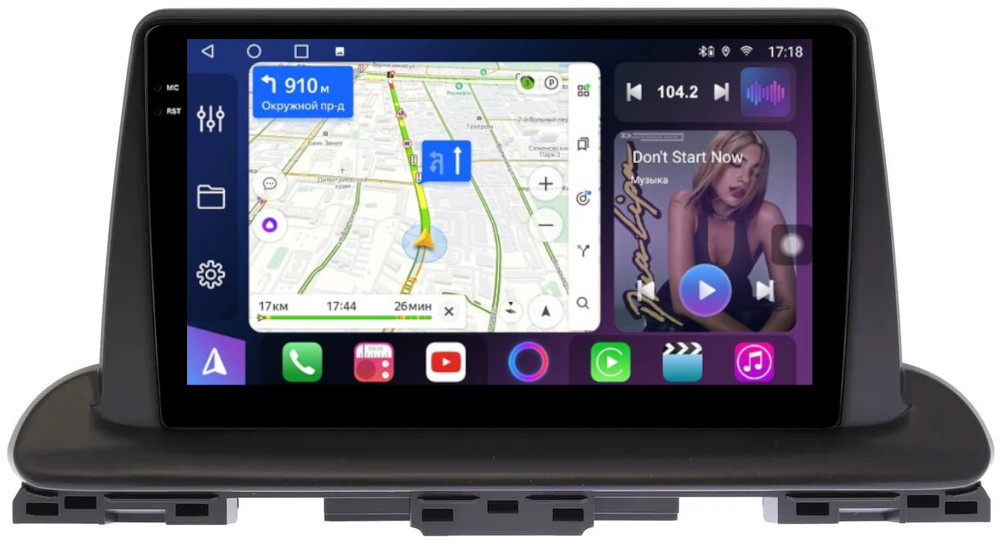 Магнитола для KIA Cerato 4 2018+ - FarCar BM1142M монитор 9.5" QLED на Android 14, TS10, 4+32Гб, CarPlay, 4G SIM-слот