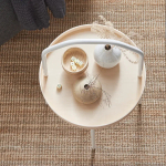 Приставной столик - IKEA BURVIK/БУРВИК ИКЕА, 45/78х38 см, бежевый