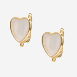 Швензы "Любимые", 16мм, перламутр, позолота