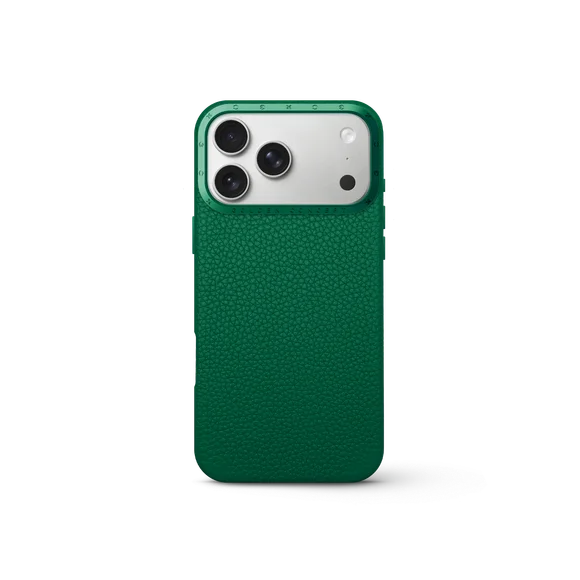 Чехол для iPhone 17 - Зернистая кожа - зелёный