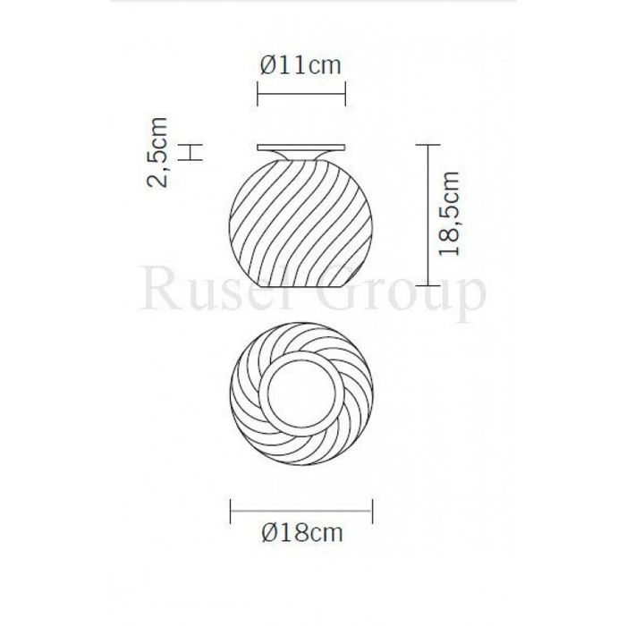 Потолочный светильник Fabbian Swirl D82 E05 00