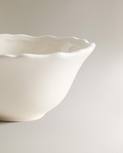 Zara Home миска из фаянса, цвет бежевый, 14 см