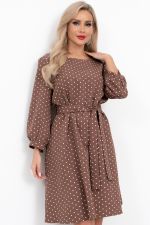 Платье Карина (бежевый/горох) Р11-2004/2 Nikol