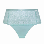 Высокие трусики Gaja с широким кружевным поясом (Размер: L) (Цвет: аквамариновый)