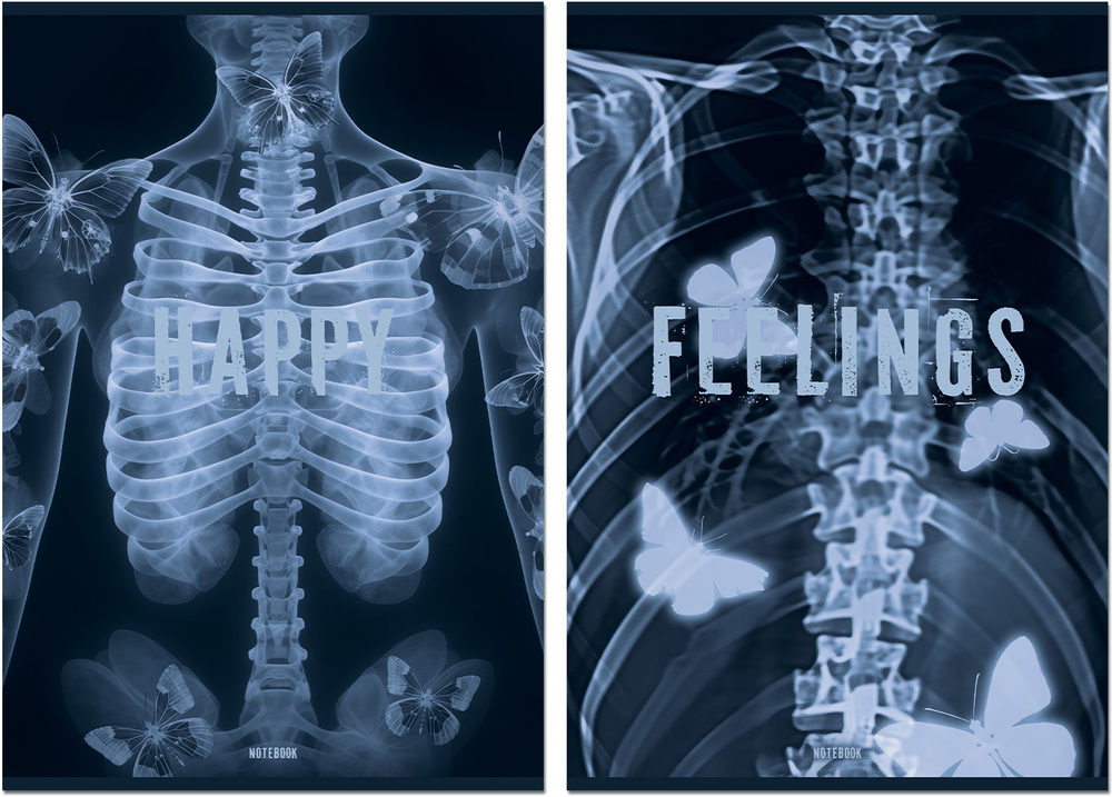 Тетрадь общая А4 96л. РЕНТГЕН, обложка - мелов.картон+софттач лак, скрепка